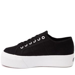 Superga® 2790 Platform Sneaker - Black (Size 7.5)
